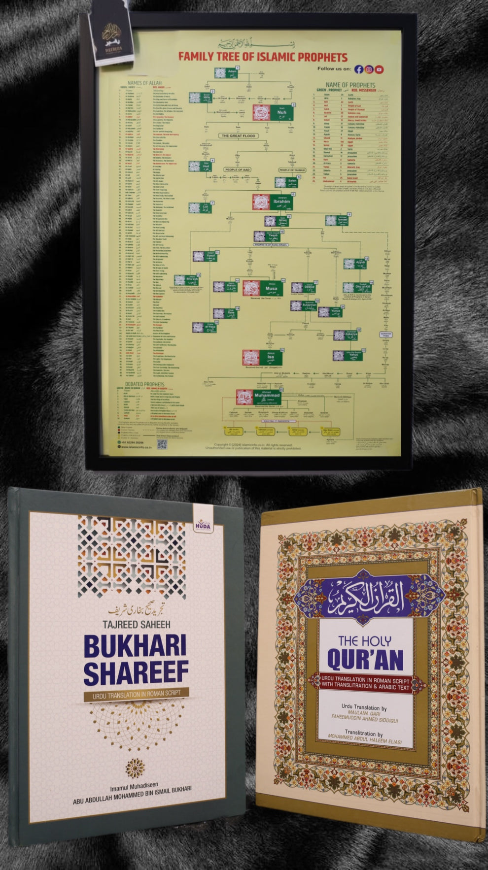 Islamic Knowledge & Reflection Combo - bukhari shareef, holy quran and ...
